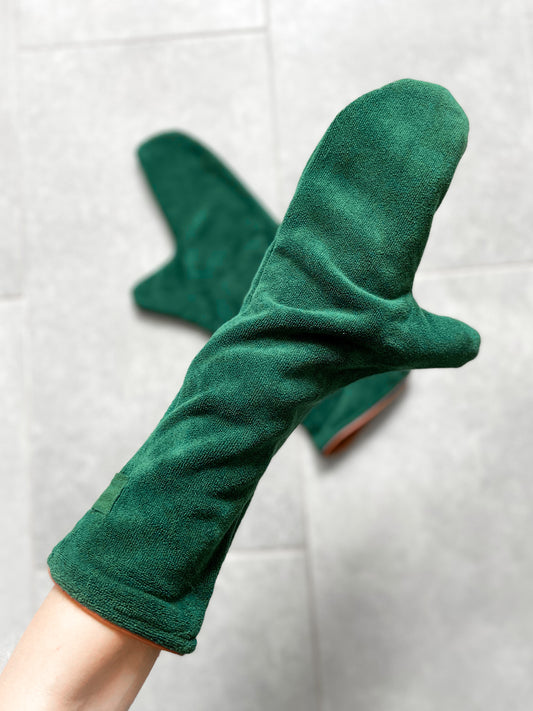 Quick Drying Gloves: Emerald Green