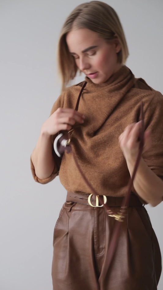 Hands Free Leash Brown